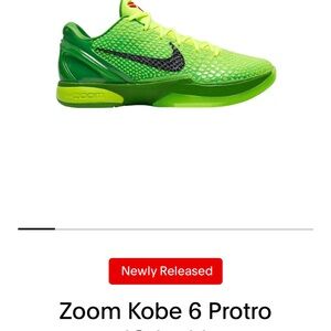 Nike Green and Neon Yellow Zoom Kobe 6 Protro Sneakers